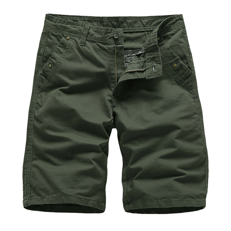 Летние мужские повседневные шорты, однотонные хлопковые шорты в уличном стиле Харадзюку, мужские комбинезоны, уличные шорты для рыбалки, одежда 2024