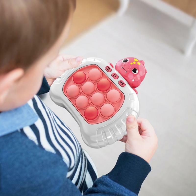 Handheld Pop Game Toy Push Bubble Stress Toy Game Machine Sensory Toys Travel Games Light-up Pop Toy for Children Indoor Outdoor