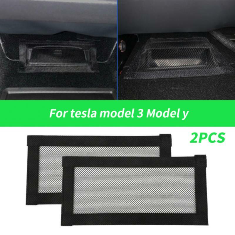 2PCS/Set Car Air Outlet Cover Anti-blocking Rear Under Seat  Air Conditioning Vent Protection Outlet Covers for Tesla Model 3/Y