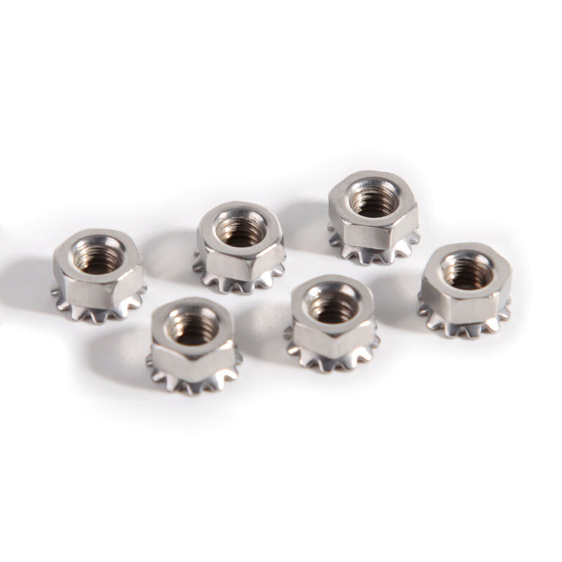 M3 M4 M5 M6 M8 M10 304+420 Stainless Steel Hexagon Toothed Serrated K Type Lock Nut