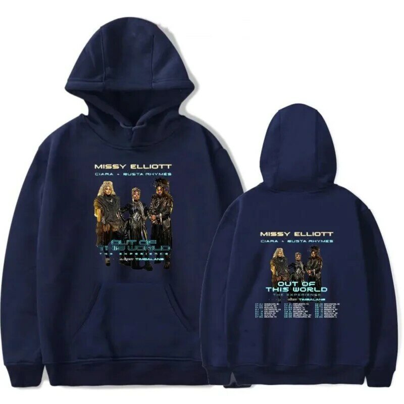 Missy Elliott Uit Deze Wereld 2024 Tour Hoodie Merchandise Voor Heren/Dames Unisex Winter Lange Mouw Sweatshirt Met Capuchon Streetwear
