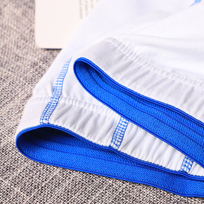 Boxer de algodão de baixo crescimento masculino, roupa interior curta, macia, breve para a pele, elasticidade, calcinha respirável, lingerie sólida, moda banho casual