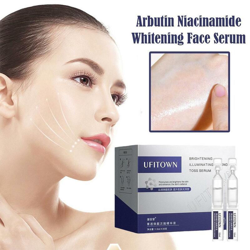 30Pcs/set Arbutin Niacinamide Whitening Face Serum Remove Dark Spots Brighten Shrink Pores Moisturizing Fade Fine Lines