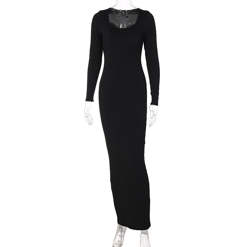 女性のためのスリムな長袖ドレス,スリムフィット,春のファッション服,卸売,新しいコレクション2024