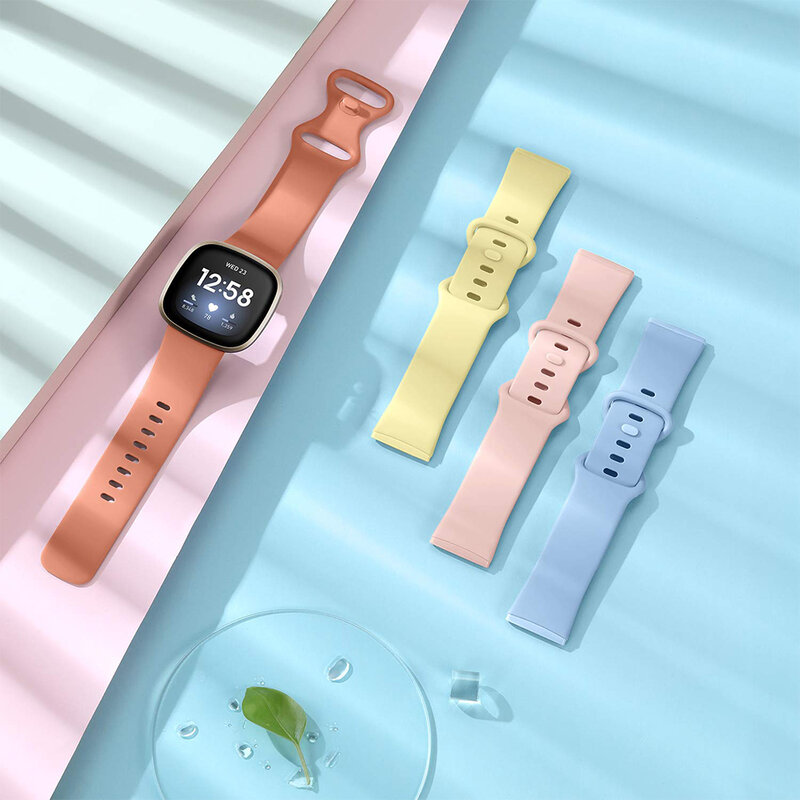 Correa de silicona para Fitbit Versa 3, Correa de reloj inteligente suave, pulsera deportiva, accesorios para Fitbit Sense Versa3