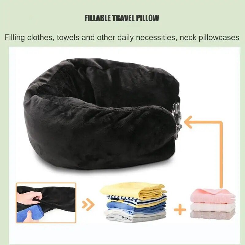 Дорожная подушка для шеи, переносная U-образная подушка для хранения одежды, для путешествий на открытом воздухе, Автомобильный подголовник