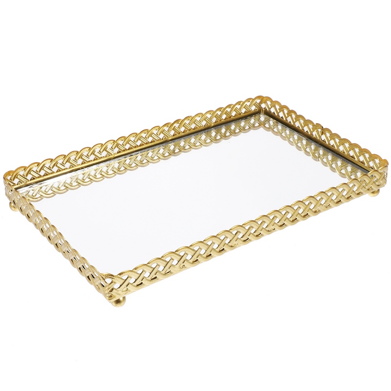 Desktop Storage Tray Decorative Perfume Trays for Vanity Ring Holder Jewelry Table