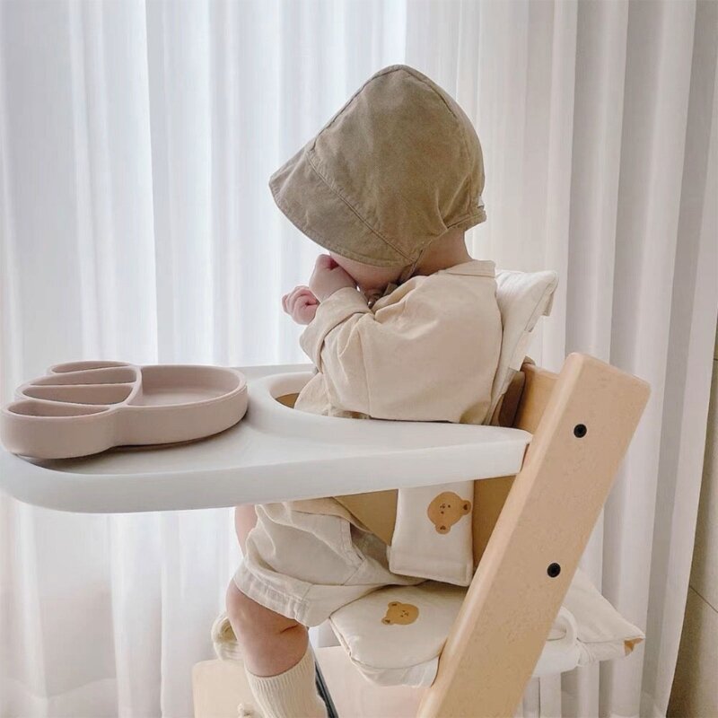 Cojín mejorado para silla alta de bebé, alfombrilla transpirable con diseño de patrón bonito para niñas y niños