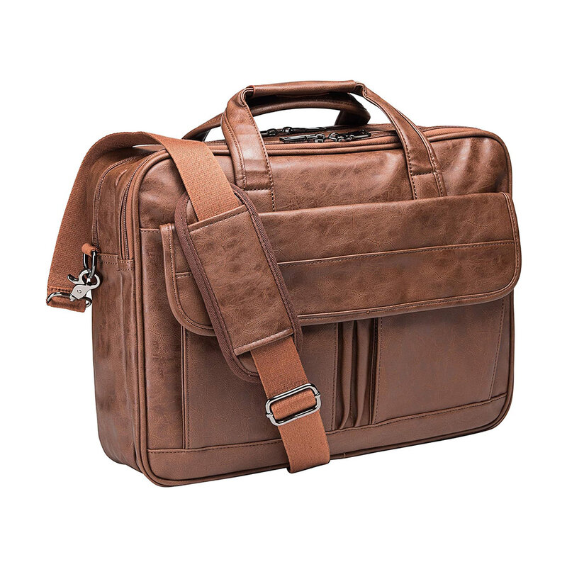 حقيبة كمبيوتر محمول مصنوعة يدويًا من الجلد الأصلي ، حقيبة ساعي البريد العتيقة ، حقيبة رجالية