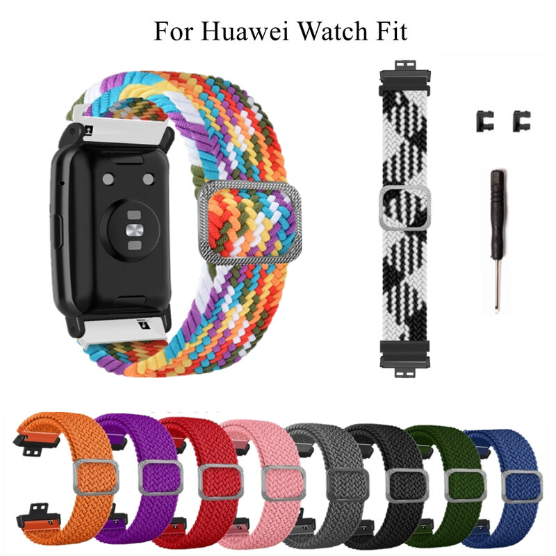 Nylon Watch Strap para Huawei Watch, pulseira de substituição, pulseira, banda, macio, respirável, esporte, laço, acessórios