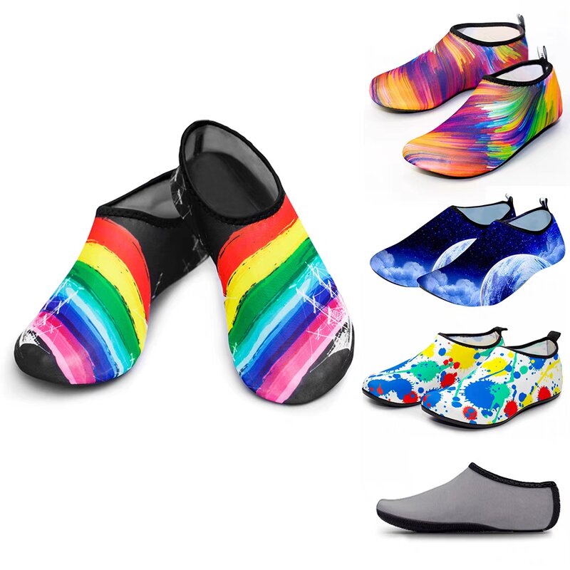 Zapatillas antideslizantes de agua, calcetines de buceo, calcetines planos de playa, cubierta de zapatos de esnórquel, calcetín de playa, equipo de zapatillas