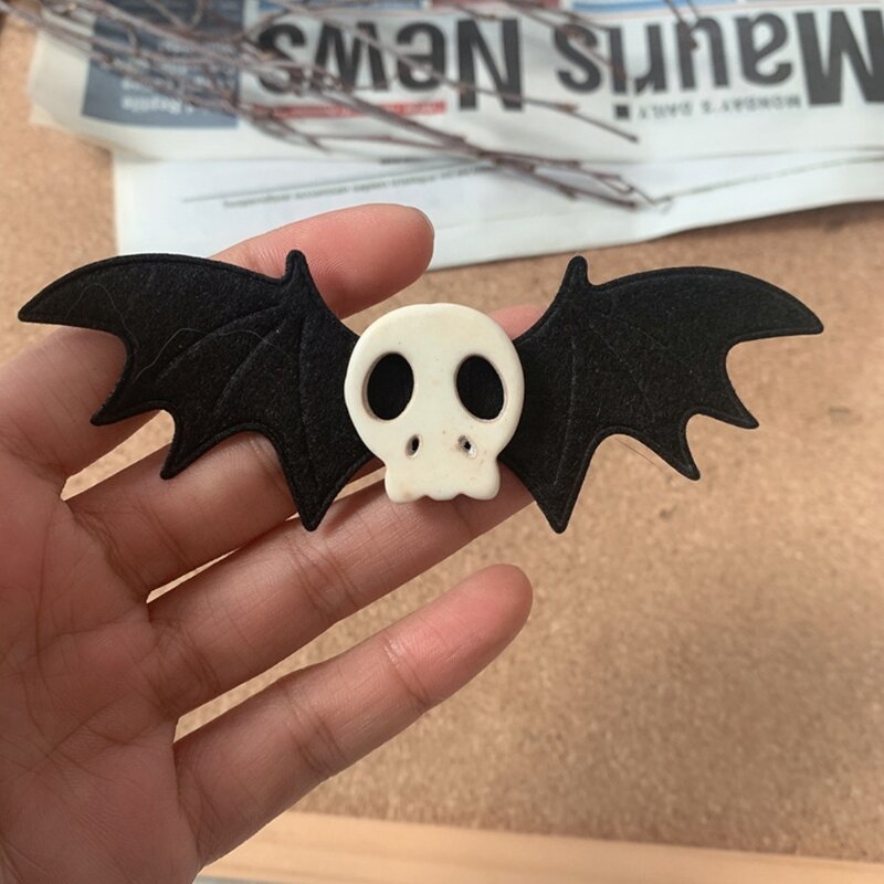 Pasadores murciélago Calavera, pasadores murciélago Ángel Punk para Halloween creativo, pasadores