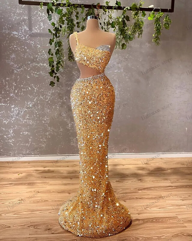 Женское блестящее вечернее платье-футляр, винтажное платье-русалка без рукавов, с V-образным вырезом и открытой спиной, с блестками и аппликацией, для торжества, 2024