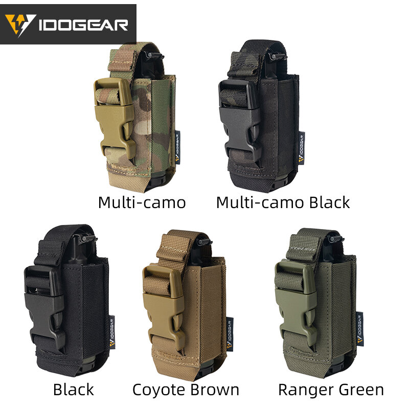 IDOGEAR tas peralatan kantung Flashbang tunggal taktis, kantong alat pembawa multifungsi 3593 MOLLE