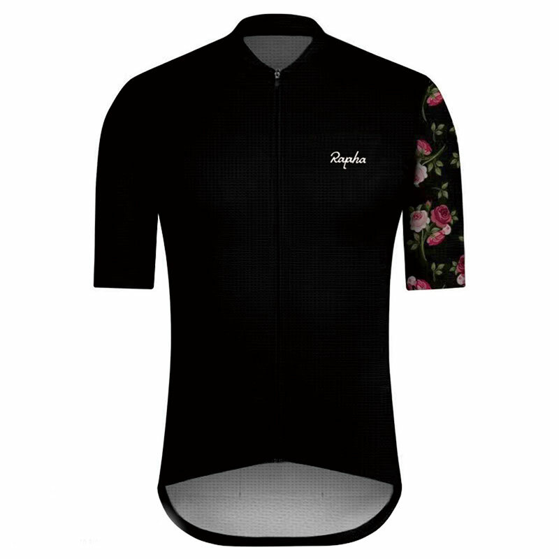 Maillot de cyclisme noir classique pour homme, vêtements de course, chemise de cycliste à manches courtes, vêtements de vélo d'été, 2023
