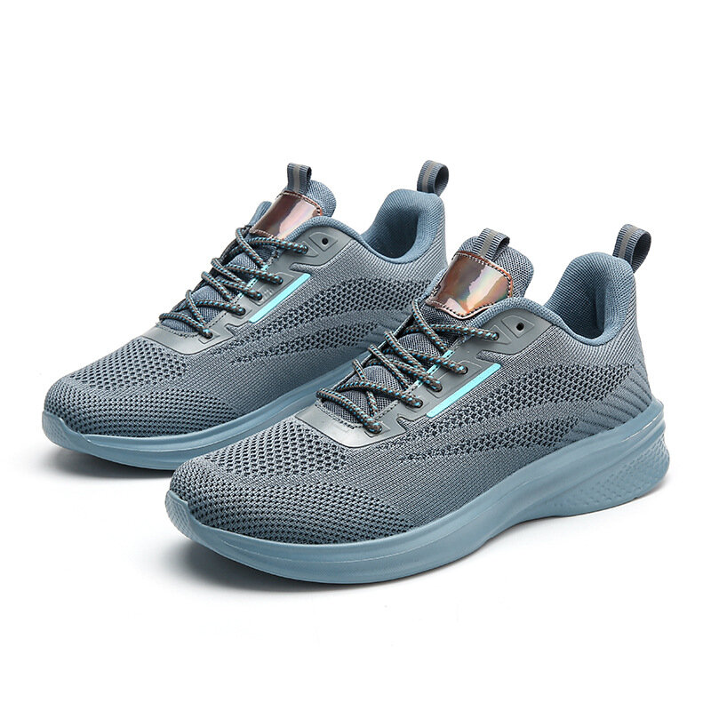 Мужские кроссовки большого размера, мужская спортивная обувь для бега, мужские спортивные кроссовки из сетчатой ткани, подошва из ЭВА, яркий вес, размеры 39-48