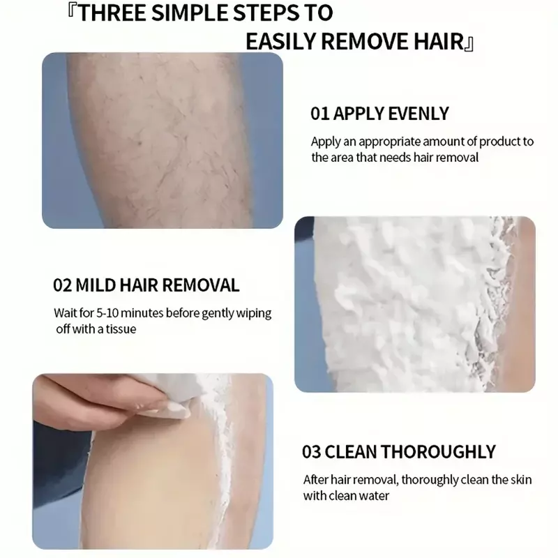 Men'S Painless Hair Removal Cream Mild Non Irritating Hair Removal Cream Body Arm Armpit Leg Gentle Refreshing Hair Removal
