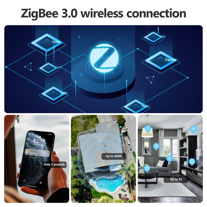 Imou-有線および無線スマートゲートウェイハブ,リモコン,WI-fi,内蔵サイレン,alexa,Google Home,スマートライフ,zigbee 3.0