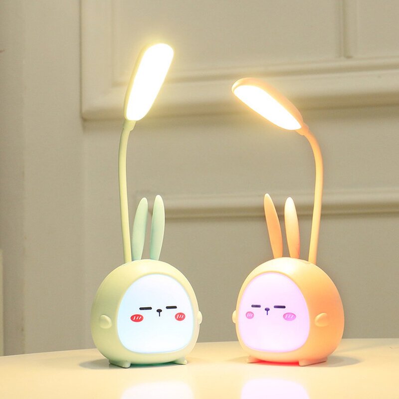 Hot Cartoon Cute Pet Animal Cat Rabbut Deer USB Recharge LED Table Night Light Child Eye Protection Reading Table Lamp