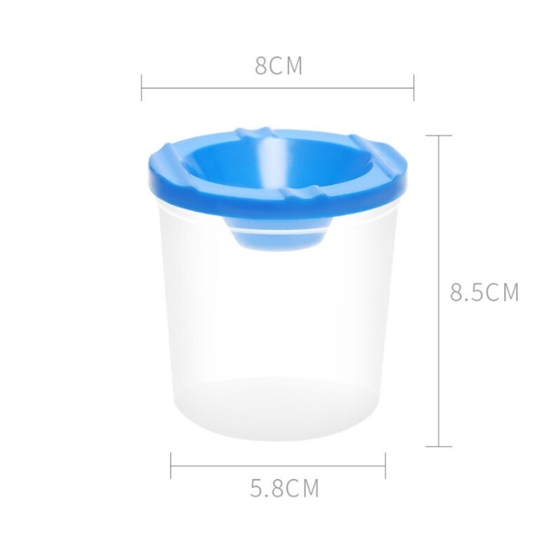 Plastic Transparent Multifunctional Washing Bucket with Lid Painted Art Pen Washing Cup Accessories
