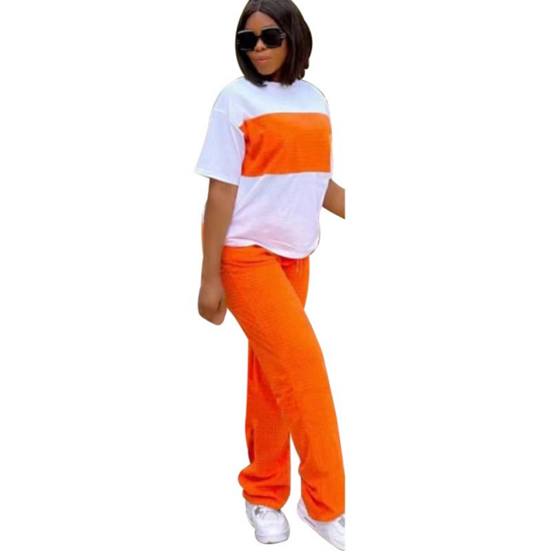 2 Piece Women Set Dashiki African Clothes Summer Autumn New Fashion Short Sleeve Top And Pants Suit Party Lady Matching Sets