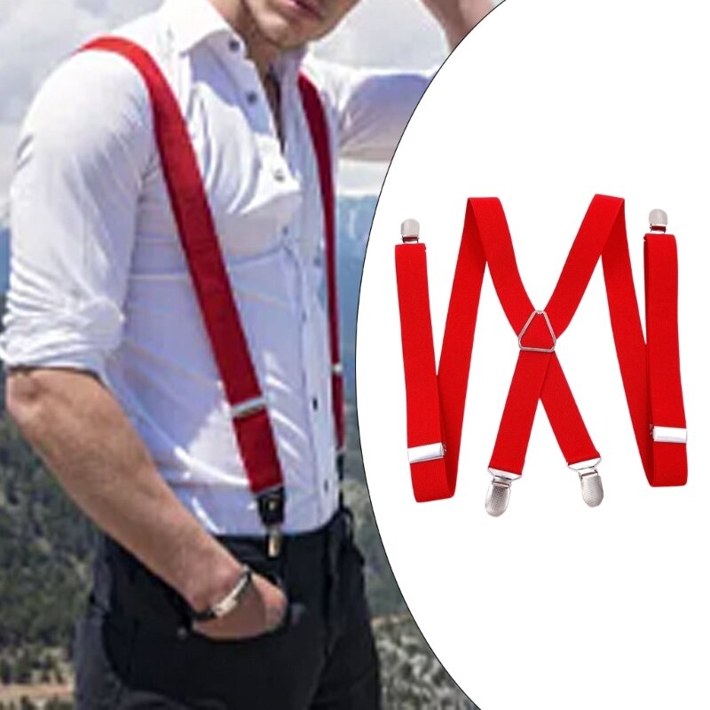 4 Clip-On ผู้ใหญ่ Suspenders สำหรับเสื้อผู้ชายผู้หญิง Suspender สนับสนุนสำหรับกางเกงยีนส์ Drop shipping