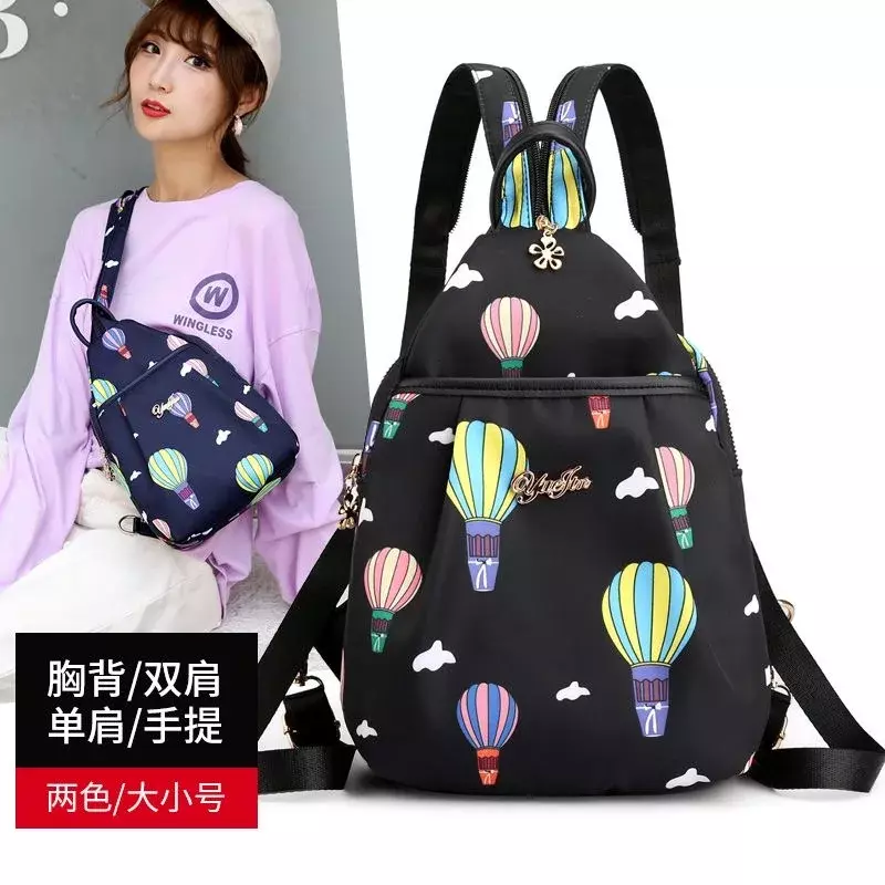 2024 mode baru ransel kain Oxford tas kecil Travel wanita kasual serbaguna