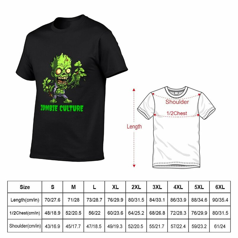 Zombie Culture 1 t-shirt camicetta kawaii clothes camicie da allenamento da uomo