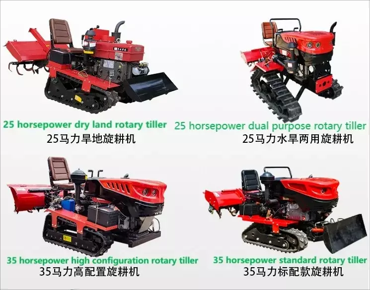 Mini tracteur sur chenilles 25HP 35HP, motoculteur et bulldozer pour ferme et verger