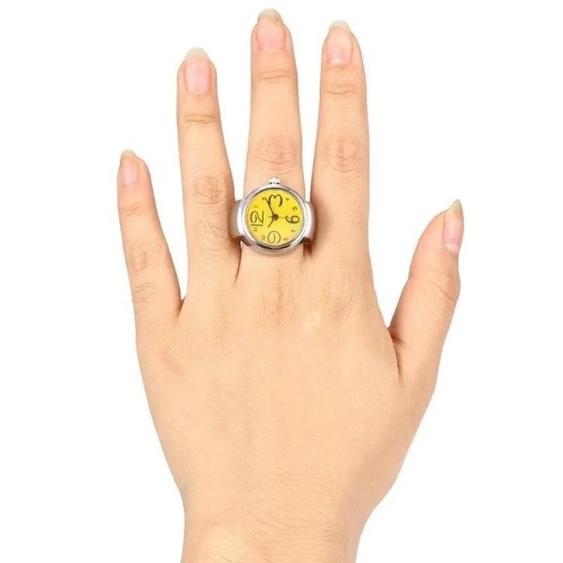 Mode Mannen Vrouwen Punk Mini Horloge Ringen Creatieve Hiphop Elastische Band Horloges Paar Ringen Digitale Horloges