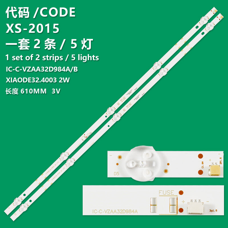 Barra de luz IC-C-VZAA32D984B LCD, 5 cuentas, UA32N4003AK, UA32N4001AK