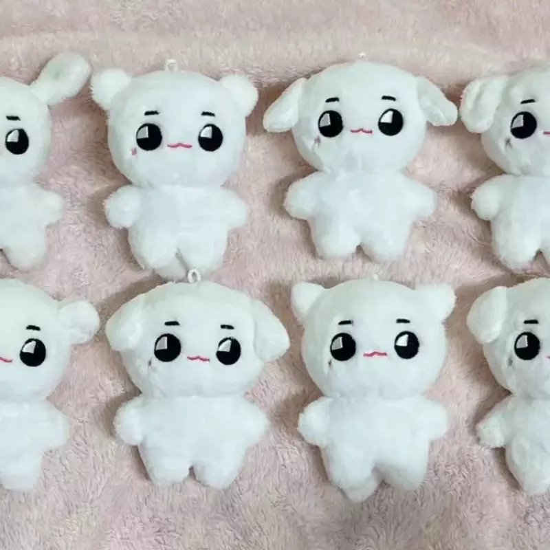 Kpop Idol Tyongya muñeco de peluche, cachorro blanco, llaveros
