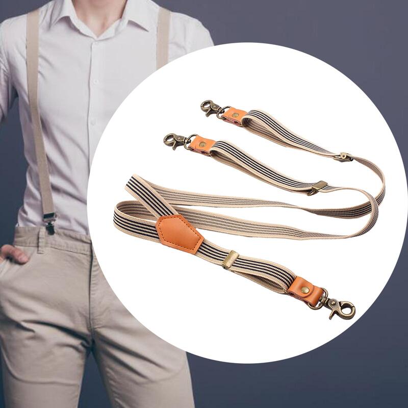 Bretelle per uomo cinghie elastiche Casual a forma di Y regolabili per impieghi gravosi con ganci girevoli bretelle passanti per cintura uomo donna per lavoro