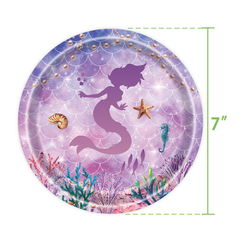 The Little Mermaid Princess Ariel Birthday Party Decoration Disposable Tableware Plate Napkin Cup Tablecloth Balloon Baby Shower