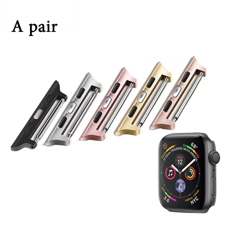 Connector Adapter For Apple Watch series 8 7 se 6 5 3 iwatch 45mm/41mm 42mm/38mm 44mm/40mm Seamless Aluminum Linker  Accessories