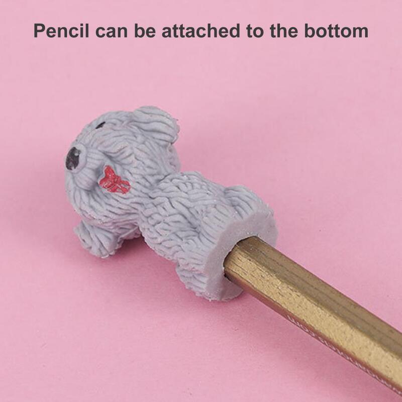Tarcie gumka bezśladowy wytrzeć czyste artykuły papiernicze kreskówka Teddy pies ołówek z gumką dla dzieci Student guma do szkoły