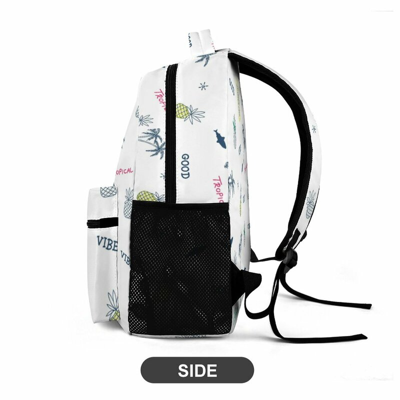 Padrão personalizado Fruit Back Pack Mochila escolar de grande capacidade para menina Livro-Segurando Lápis Caso Duplo Zipper Design