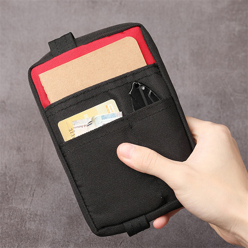 Kantong EDC Taktis Mini, dompet koin taktis untuk berkemah, mendaki, portabel, luar ruangan, tas penyimpanan alat EDC