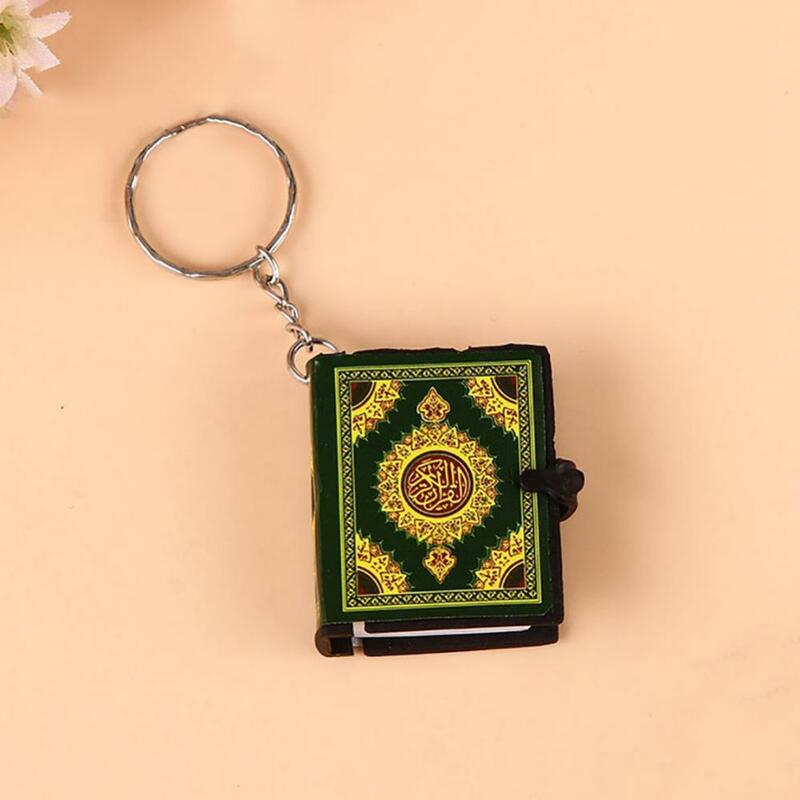 Gantungan kunci mobil Mini Islam-Quran, liontin Arab Wanita Pria, tas gantungan kunci mobil gantung hadiah ulang tahun Koran