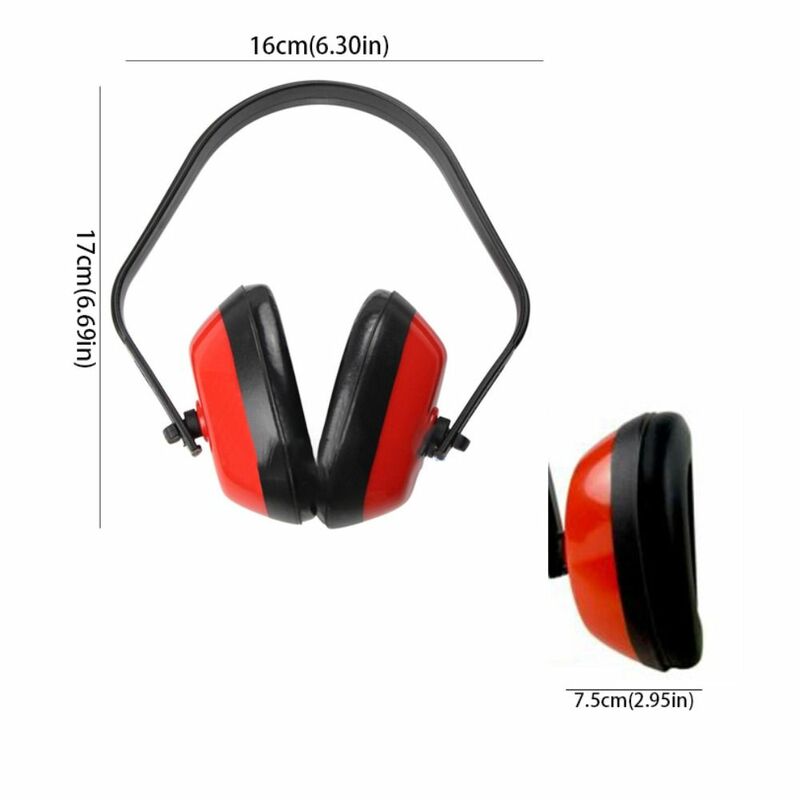 Industrial Noise Reduction Ear Defenders Red Headband Earmuffs Soundproof Shooting Earmuffs Outdoor Safety Ear Protector