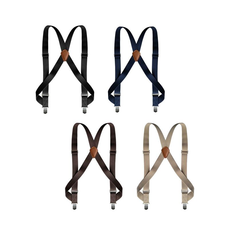 Mens Suspender with Clips Casual Elastic for Big and Tall Boyfriends Friends