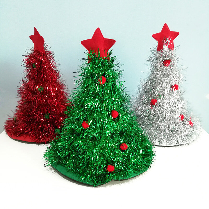 Albero di natale LED incandescente cappello decorazione natalizia berretti natalizi cappelli per bambini regali di capodanno Noel Navidad forniture per feste