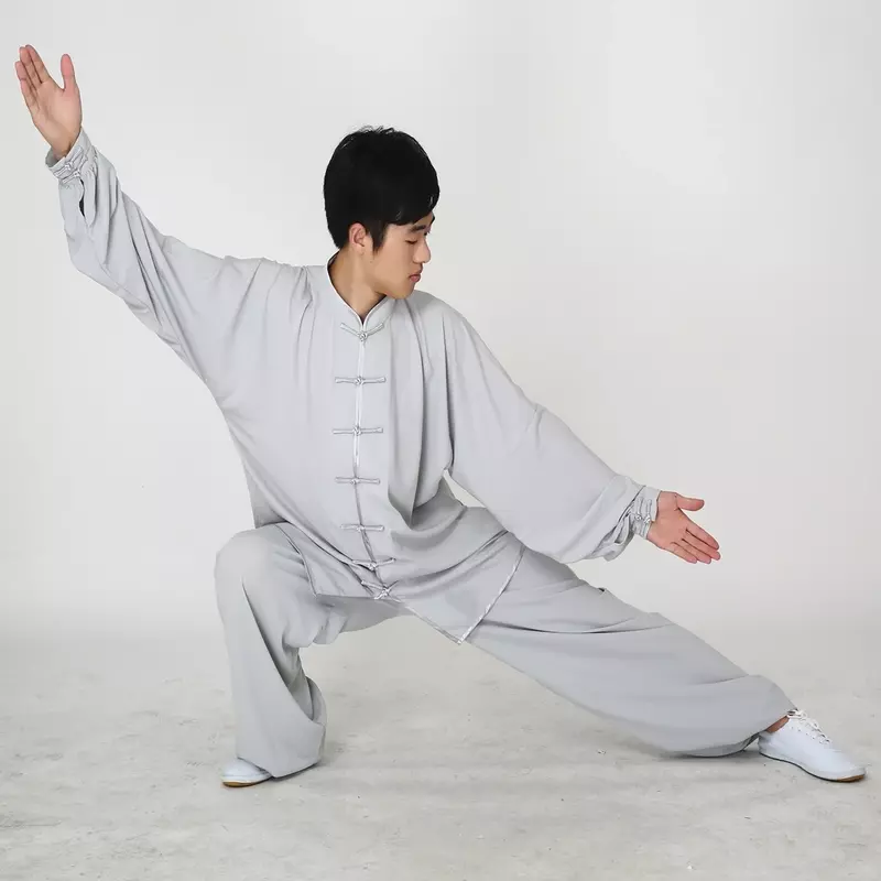 Tai Kung Fu uniforme tradizionale nese abbigliamento a maniche lunghe Wushu Tai Men Kungfu uniforme uniformi abiti da ginnastica
