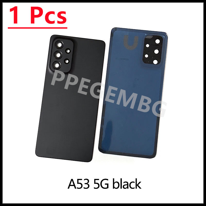 Couvercle de batterie arrière pour Samsung Galaxy A53, A33, A73, 5G, A536, A336, A736, couvercle de porte arrière, objectif d'appareil photo, autocollant