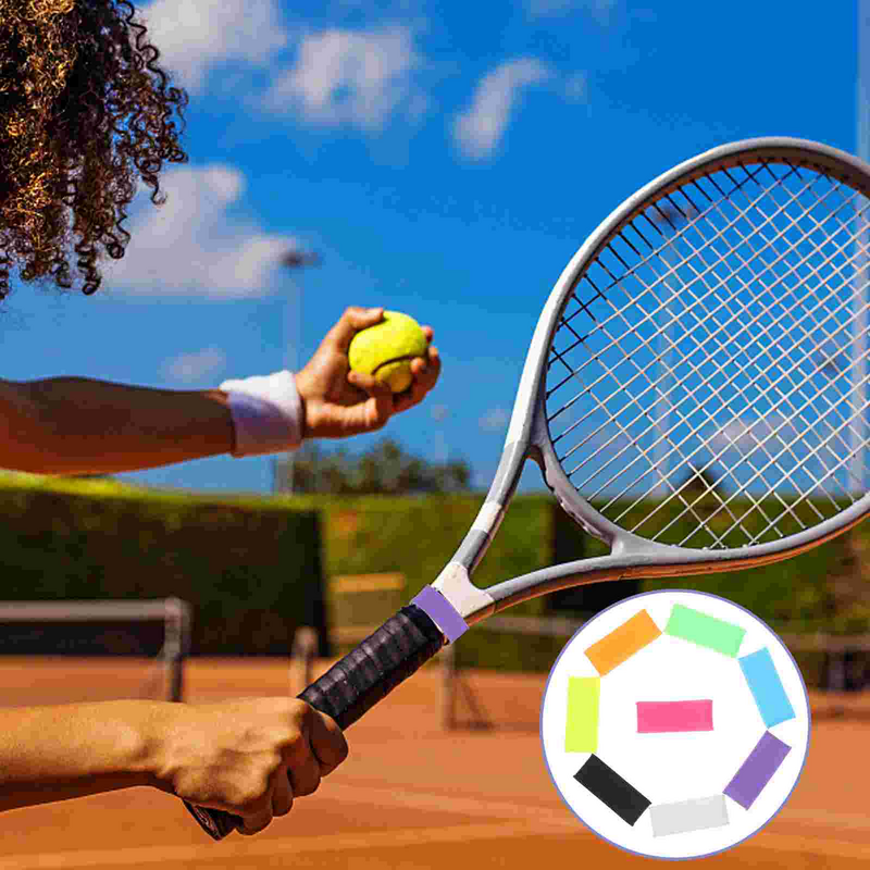 Pelindung Overgrip tenis Universal, cincin silikon tetap elastis (warna acak 16 buah)