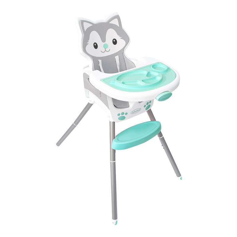 Infantino Grow-with-Me 4-in-1 Convertible High Chair, 6-36 Months, Gray Husky