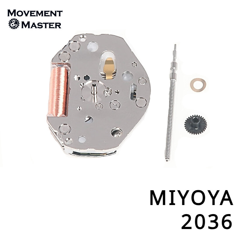 Nowe japońskie oryginalne akcesoria zegarek z mechanizmem kwarcowym Miyota 2036