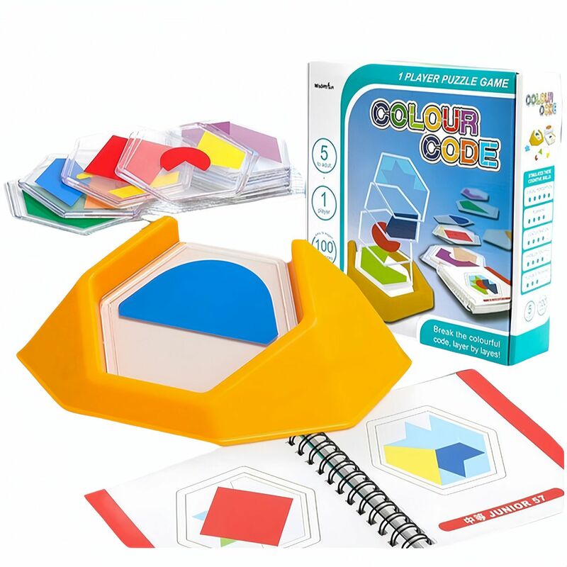 子供のための教育用カラーコードパズル,ロジックボードゲーム,幾何学的なインテリジェントパズル,空間のおもちゃ,DIYギフト