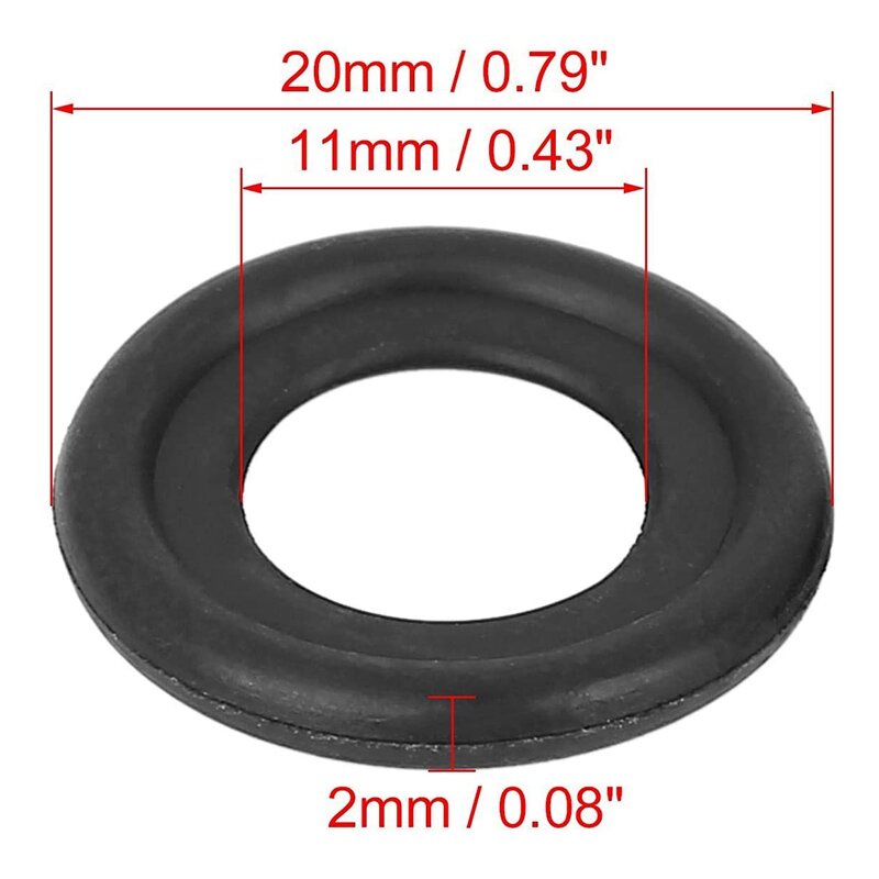 10 Stück schwarze Gummi-Öl ablass schraube Dichtungen Unter leg scheibe Ersatz für gm 119 097-01650
