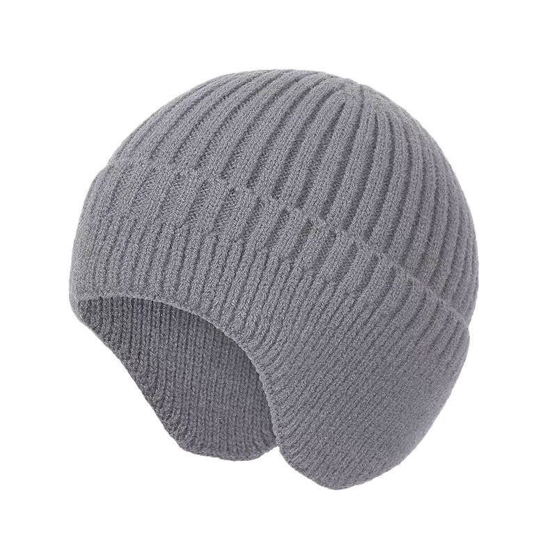 Cappello invernale in lana da uomo protezione per le orecchie in lana addensato all'aperto caldo antivento berretto lavorato a maglia invernale da donna